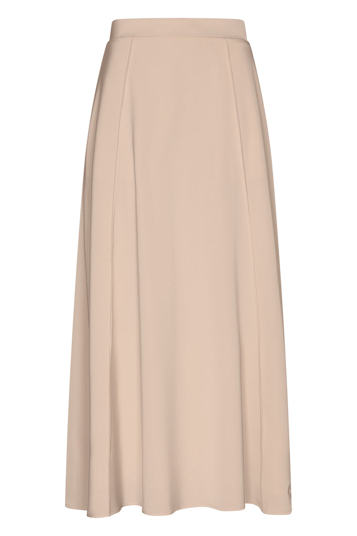 The High-Neck Satin Set - Warm Taupe