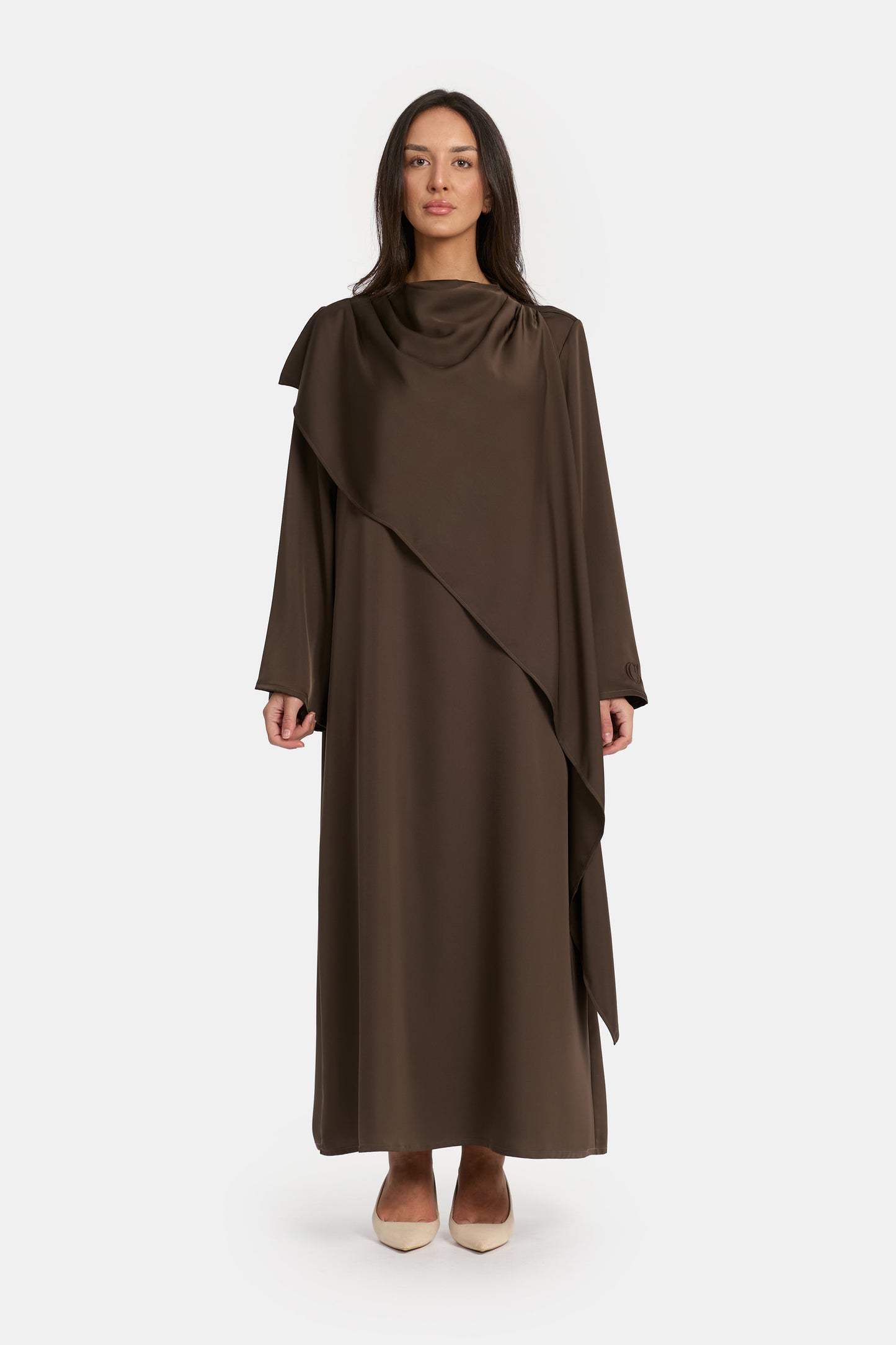 Draped Overlay Dress - Cacoa Noir