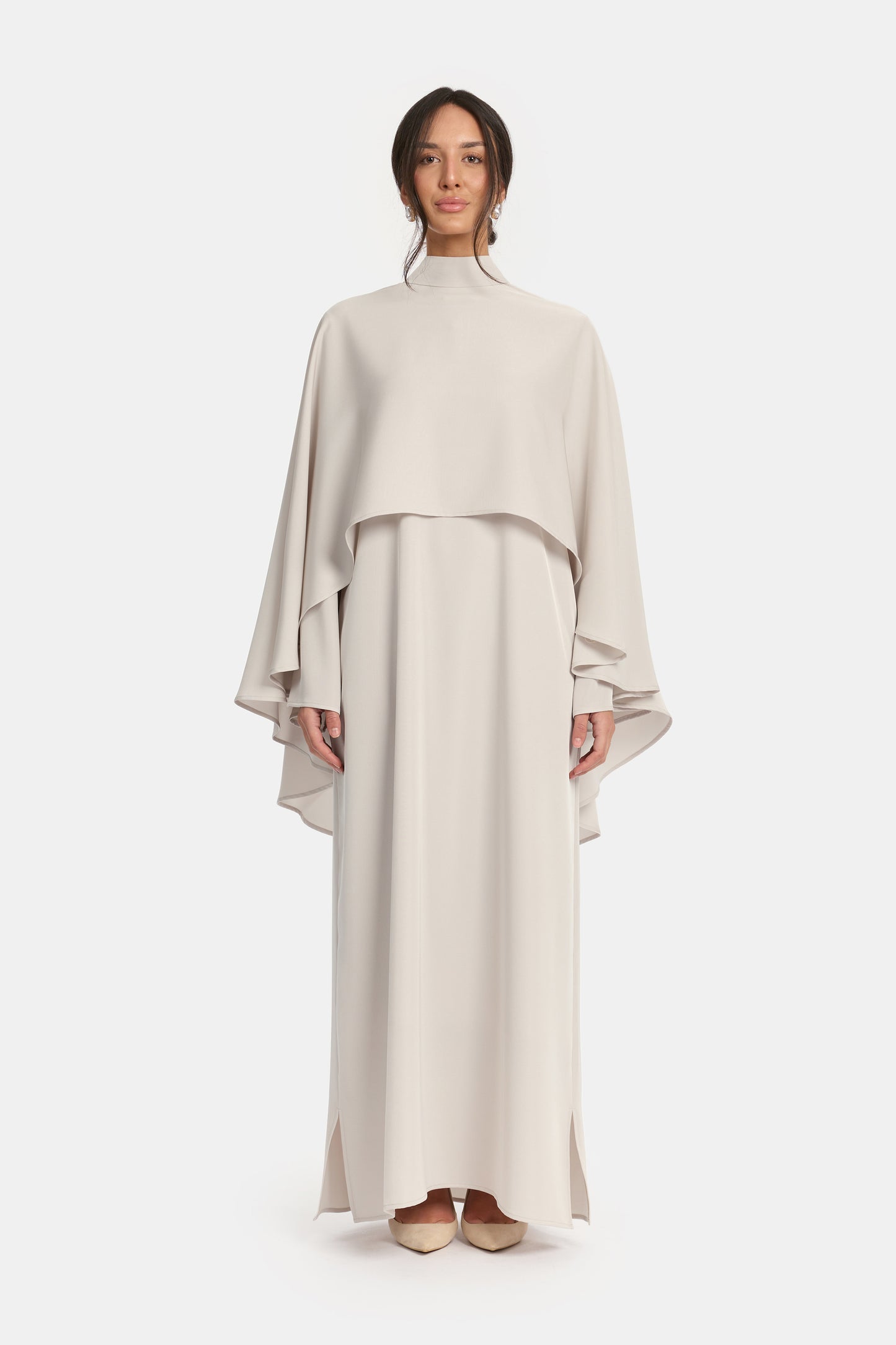Cape Dress - Soft Pearl