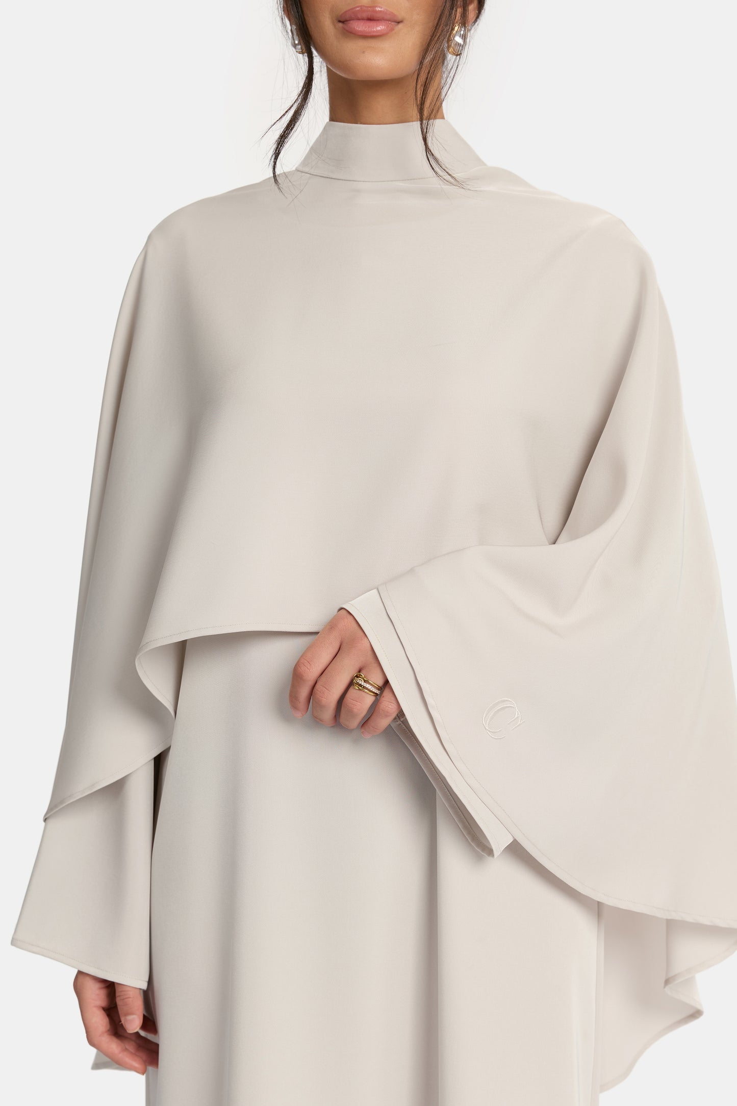 Cape Dress - Soft Pearl