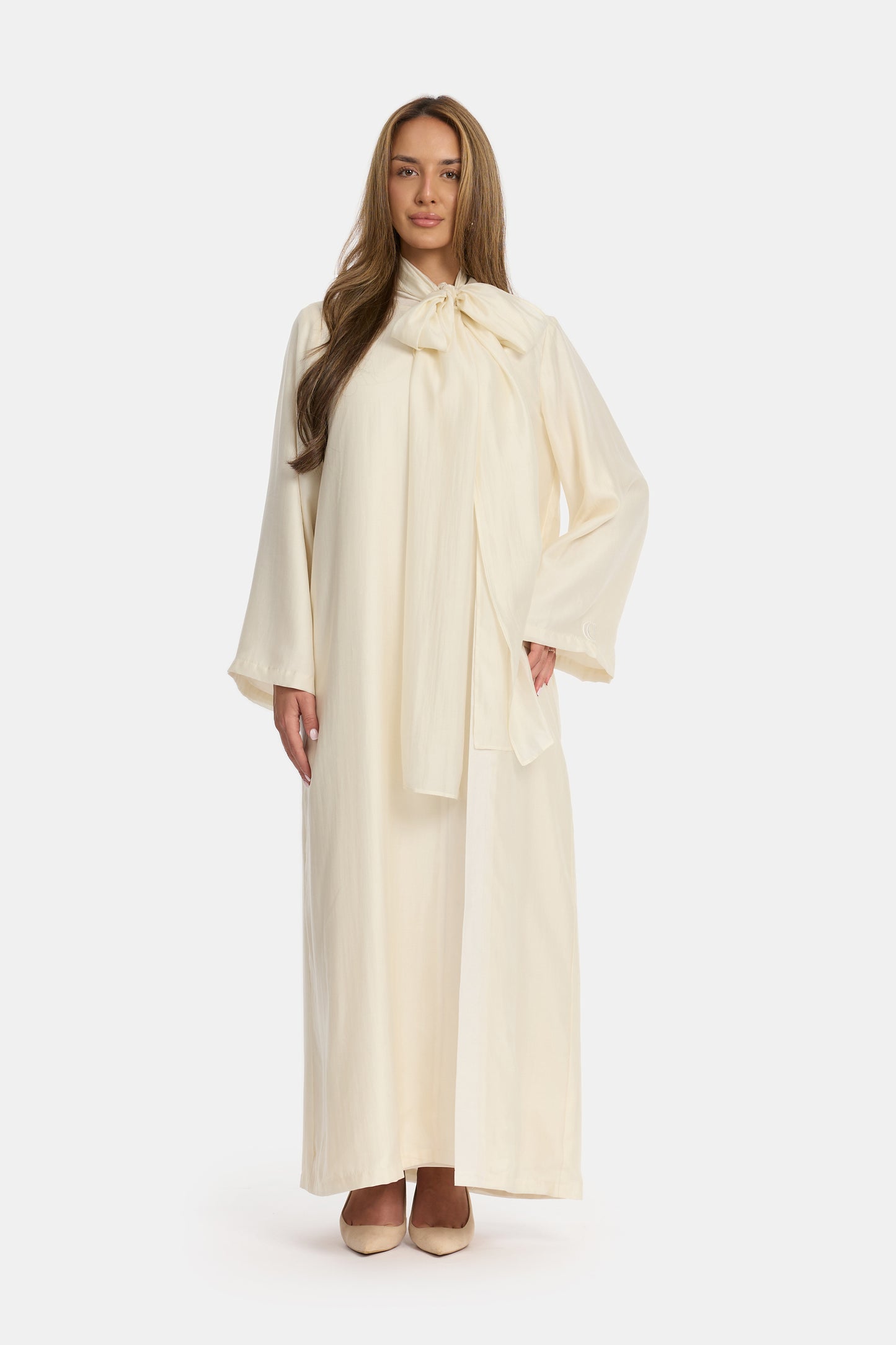 CAMÉLIA Bow Dress - Off White