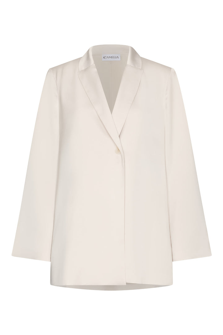 The satin ivory blazer