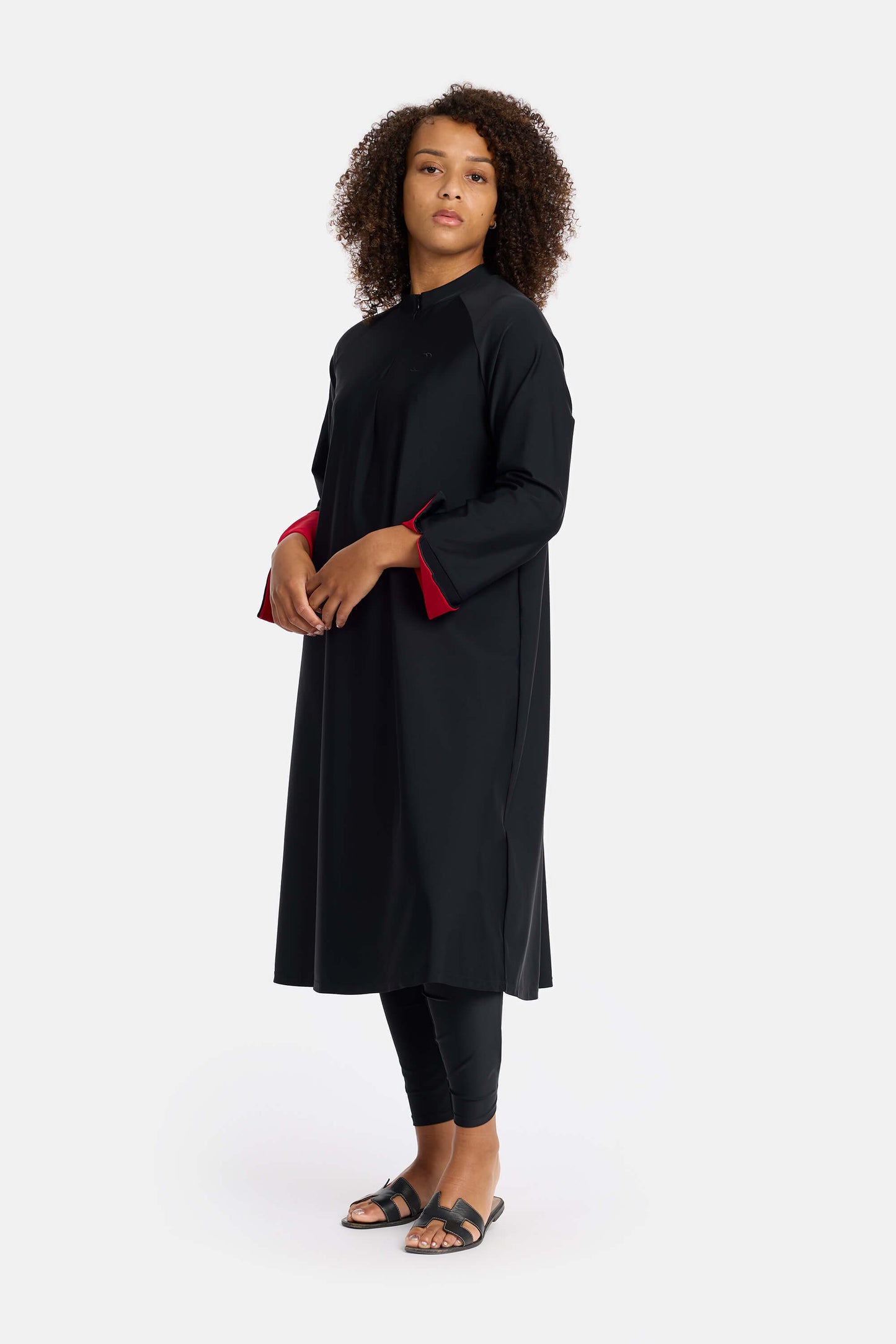 CAMÉLIA Burkini LONG - Black Red