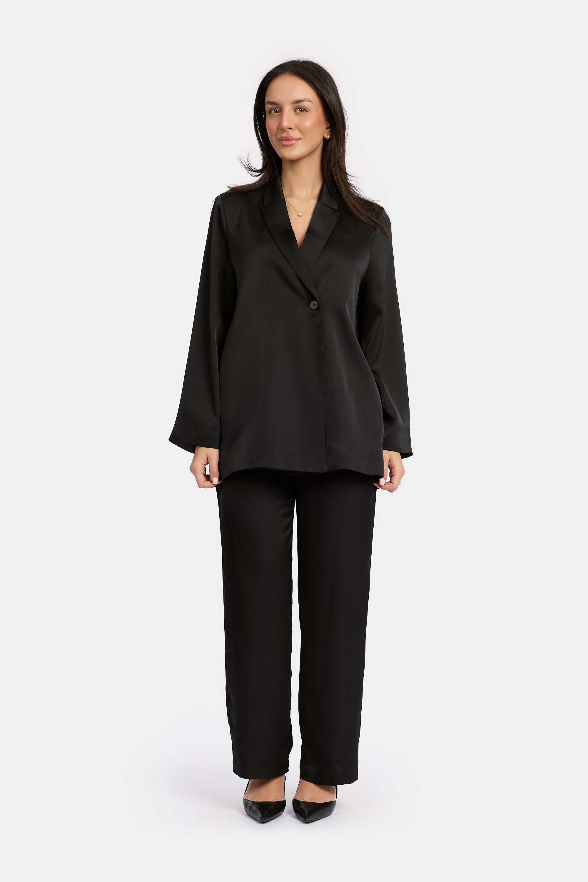 Satin Pants - Black Satin Pants - Black