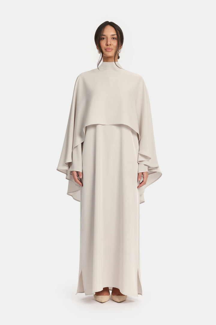 Cape Dress - Soft Pearl