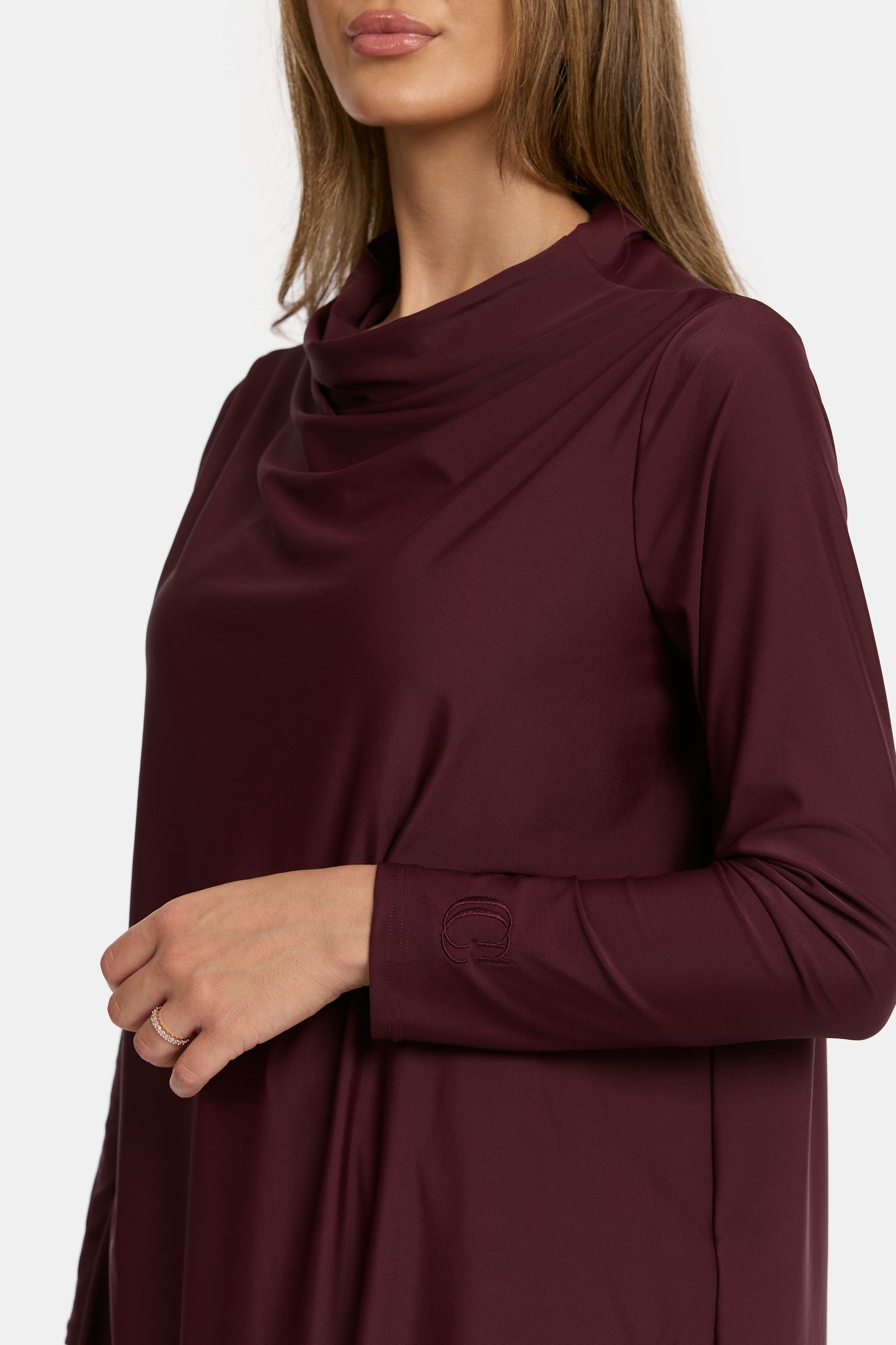 Luna Drape Burkini - Burgundy