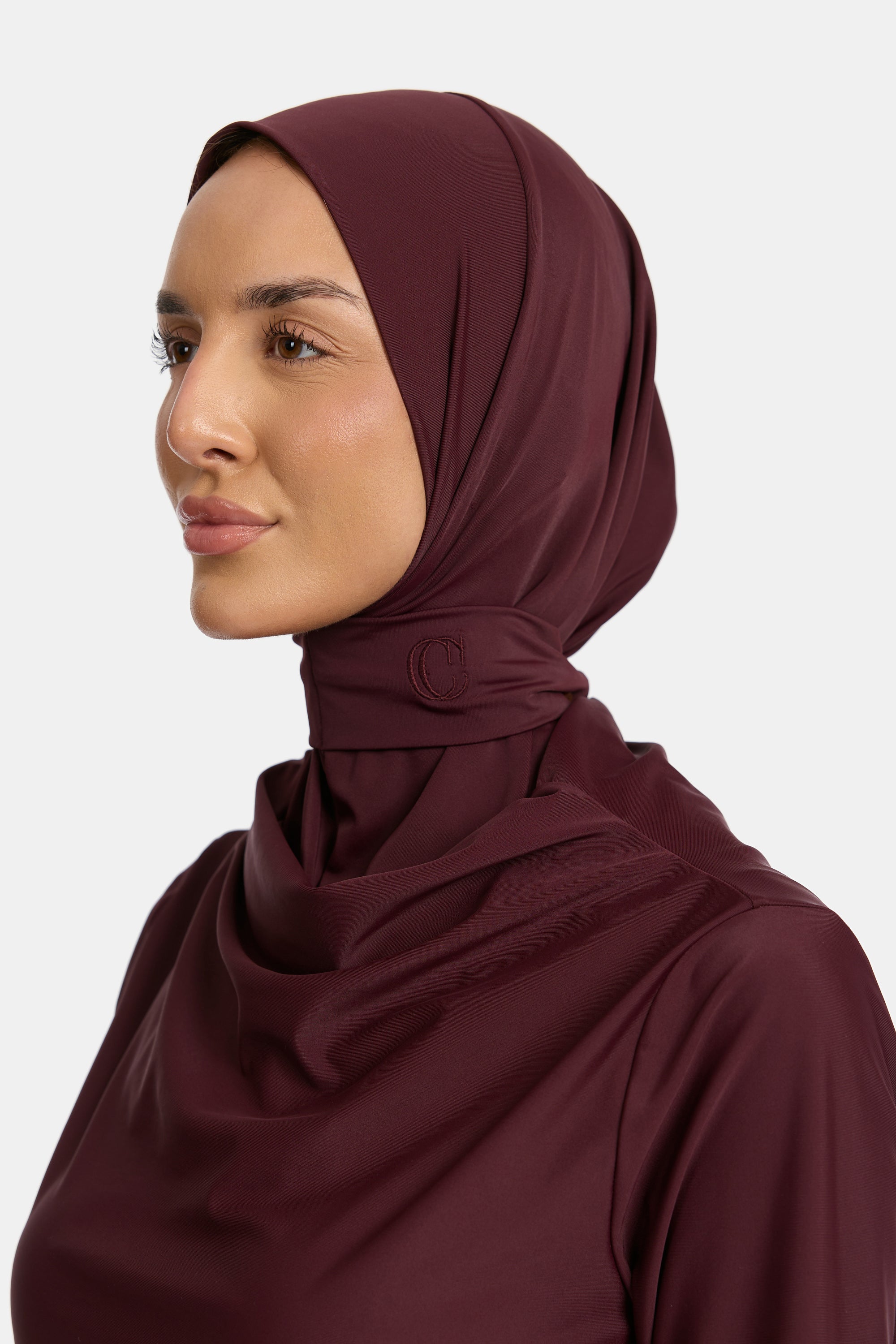 Luna Drape Burkini - Burgundy