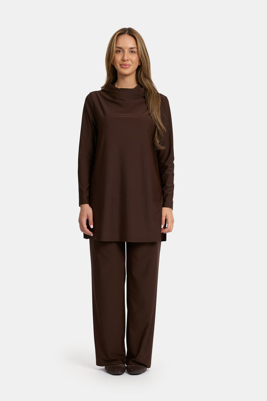 Luna Drape Burkini - Brown