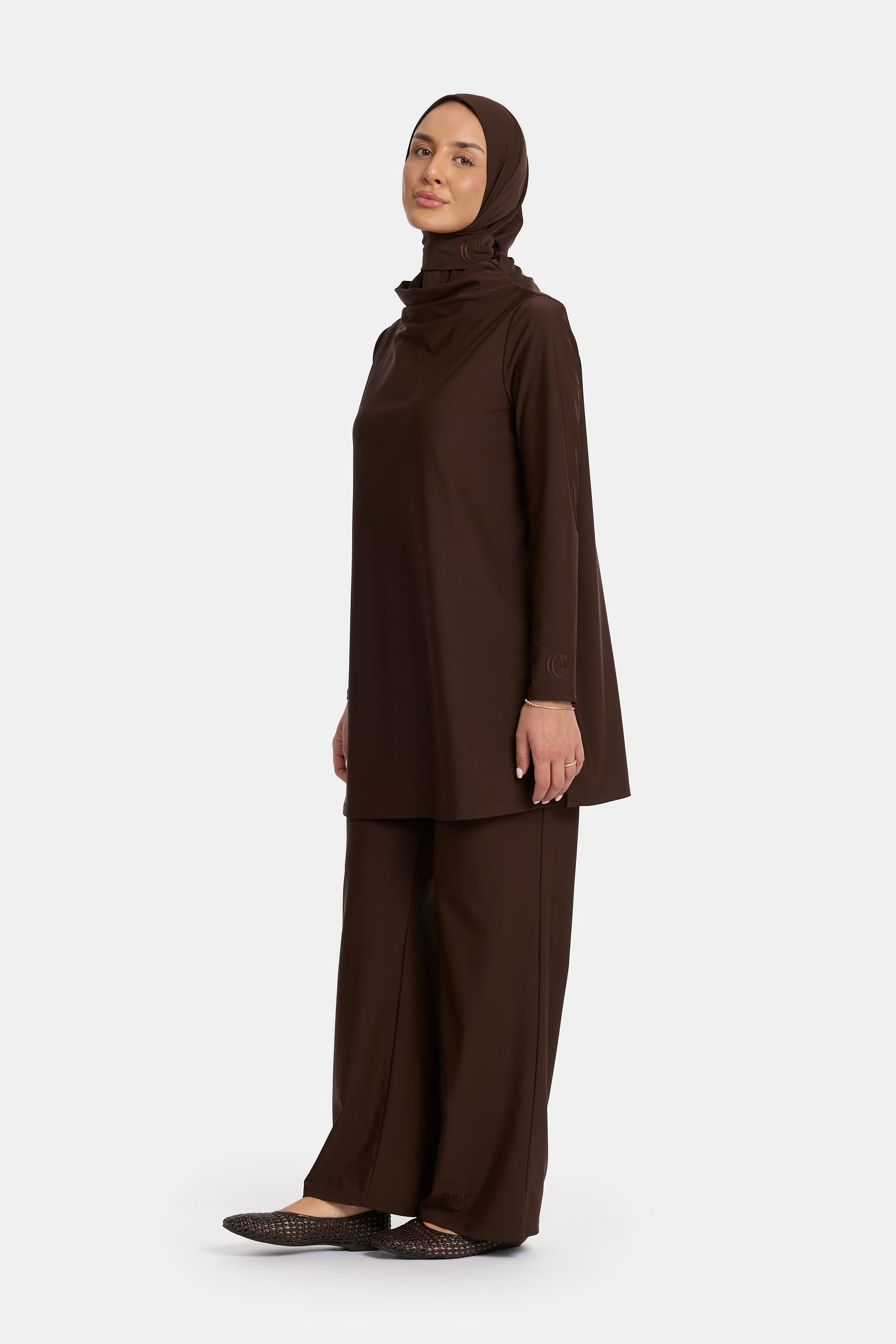 Luna Drape Burkini - Brown