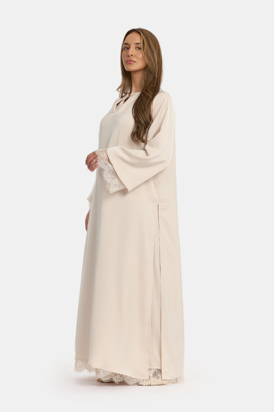 Double-Layer Lace Dress - Vanilla Silk