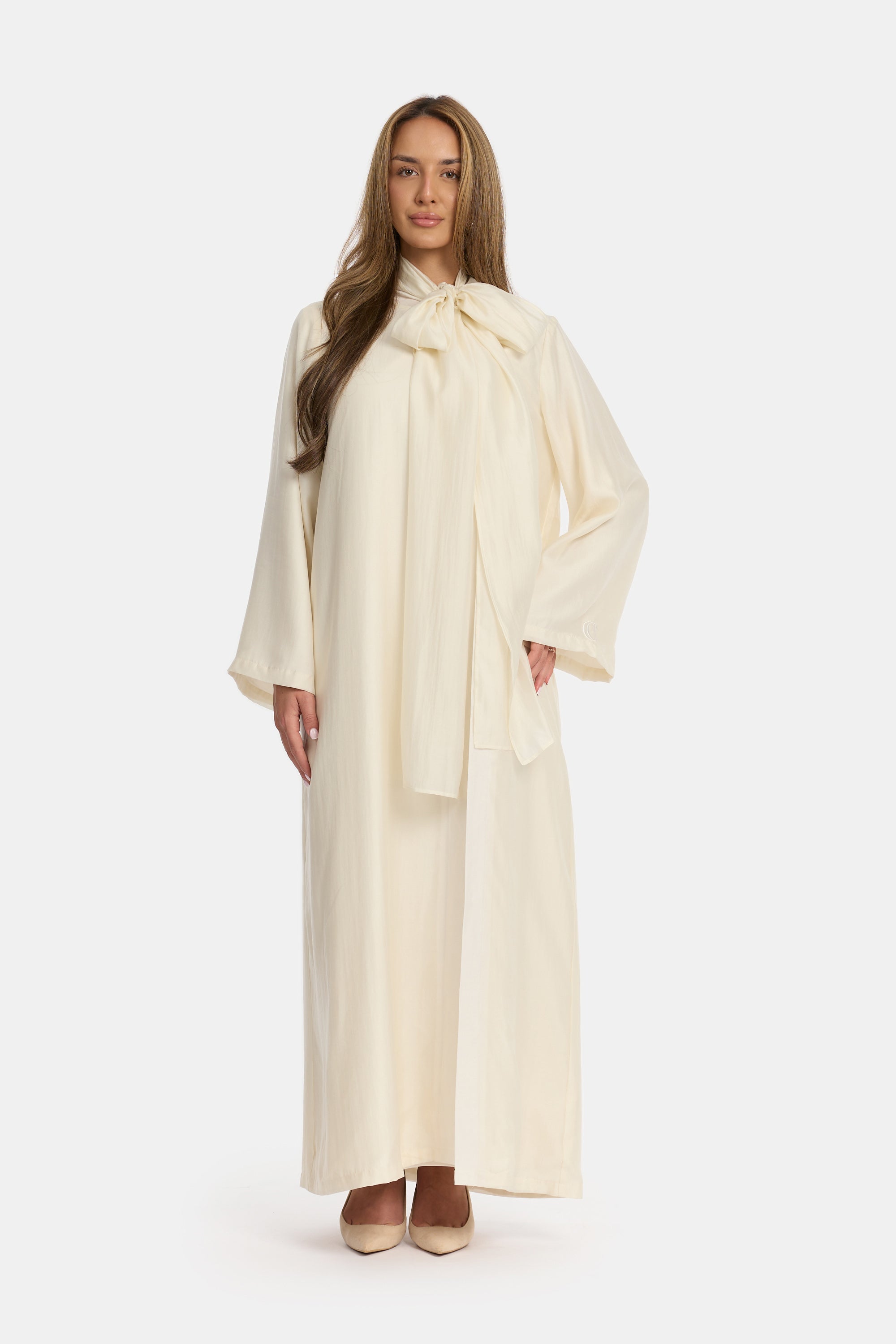 CAMÉLIA Bow Dress - Off White