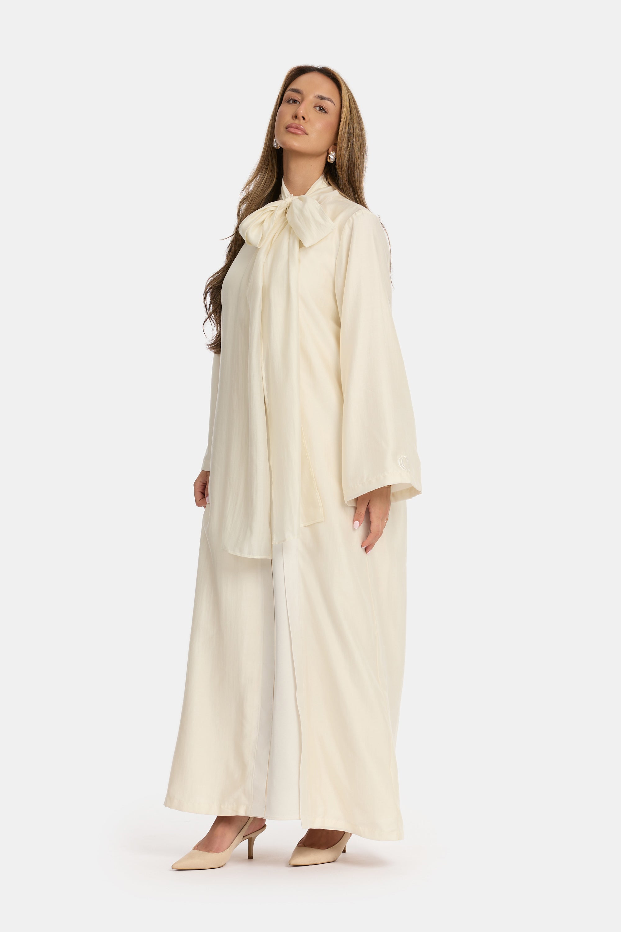 CAMÉLIA Bow Dress - Off White