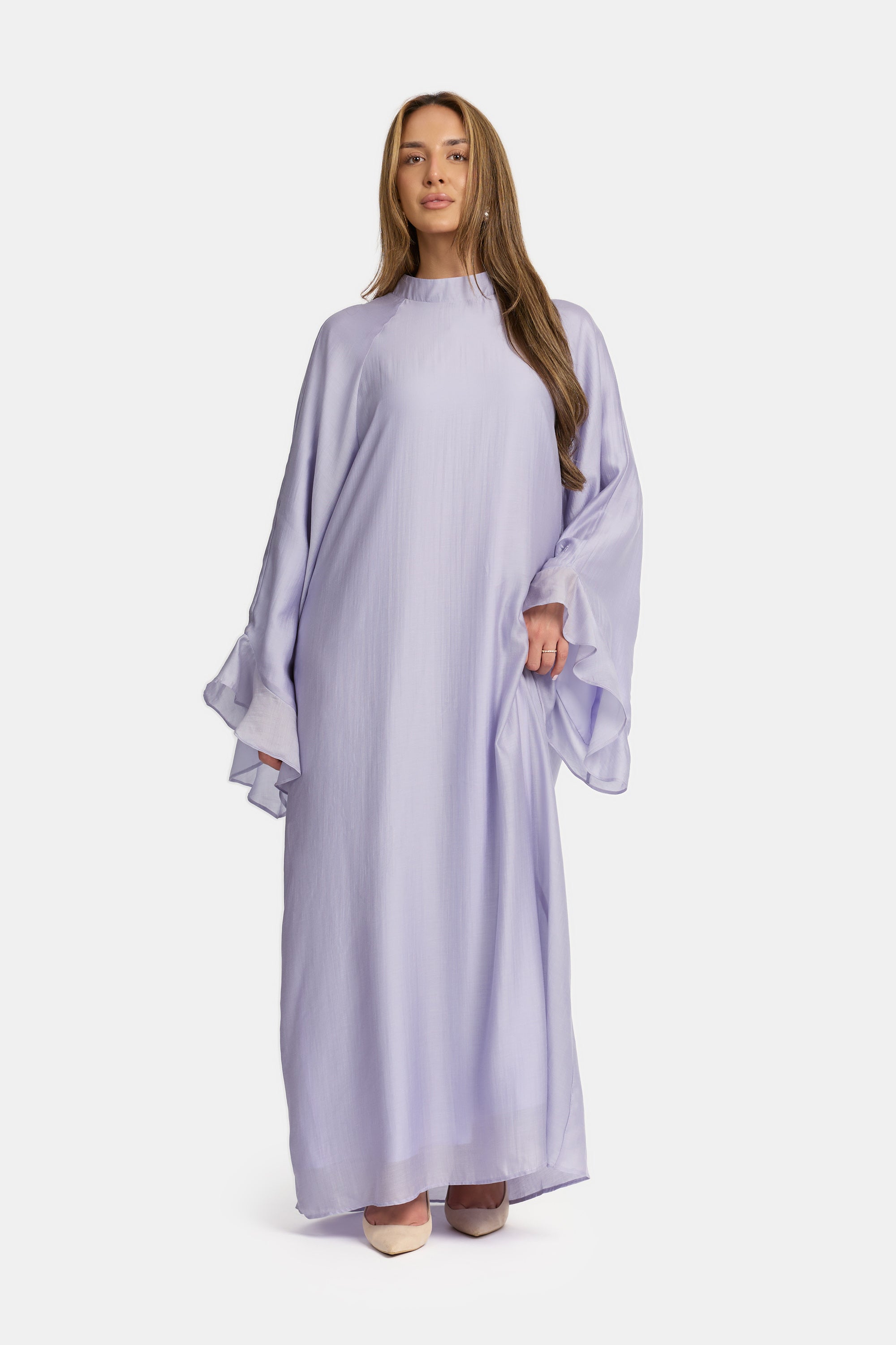 Flowy Sleeve Dress - Violet