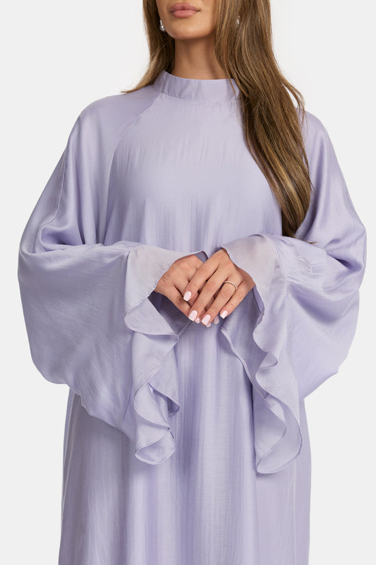 Flowy Sleeve Dress - Violet