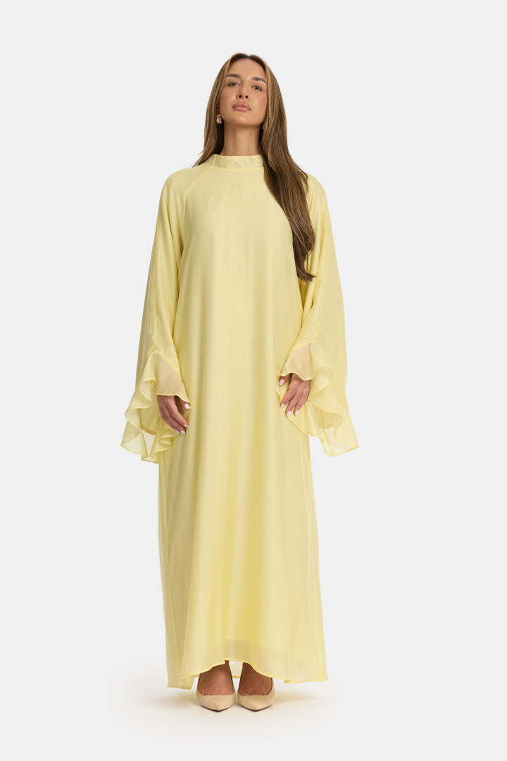 Flowy Sleeve Dress - Sun Butter