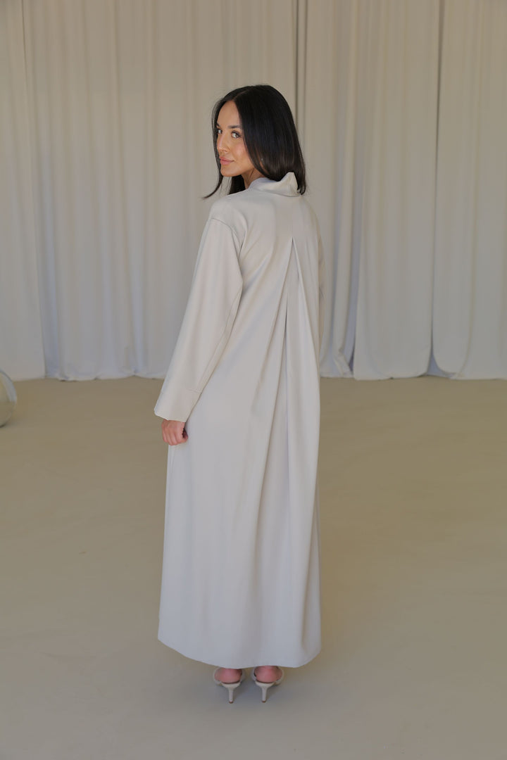 KIMONO DRESS COAT - Pearly nude