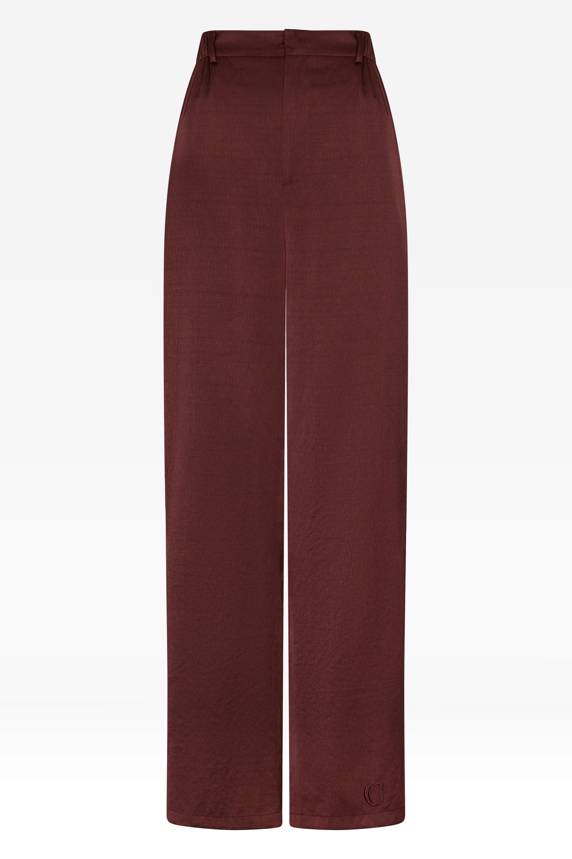 Textured Pants - Burgundy